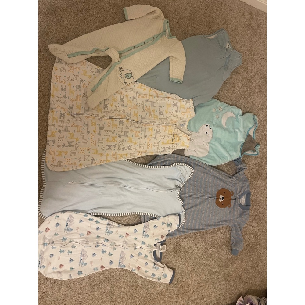 Baby Sleep Sack Bundle Halo SwaddleDesigns Carters Little Softies 3-12M 7pc Lot